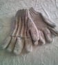 Hand Knitted Small Adult Rib Back Gloves - Image 1