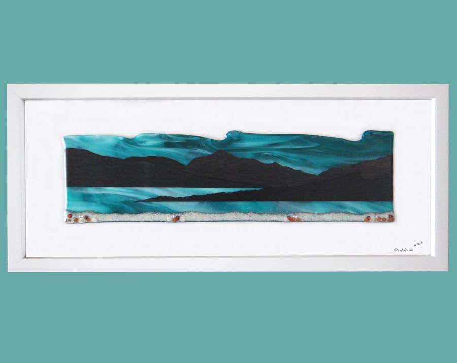 Handmade Fused Glass 'Isle of 'Harris' Picture