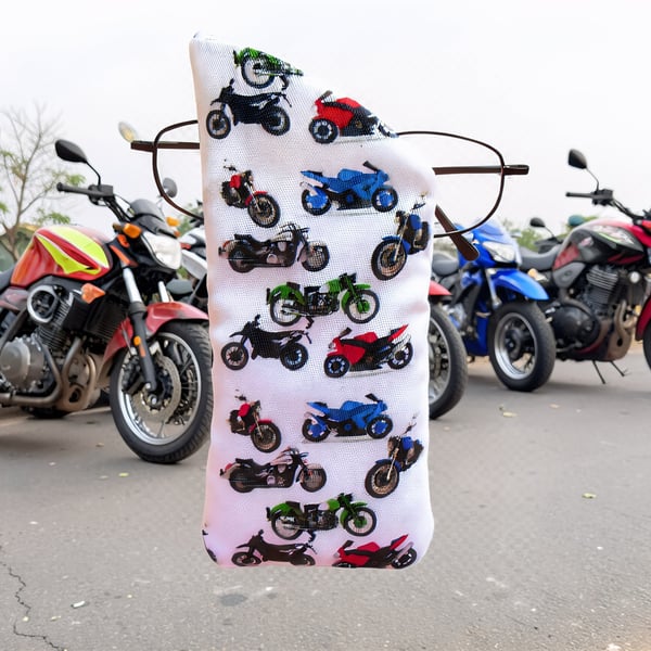 Motor Bike Glasses Case Lined & Padded 