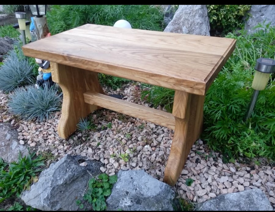 Wooden stool from oak wood