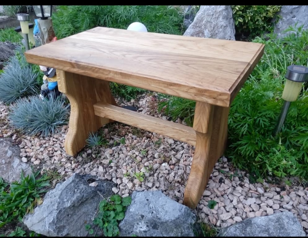 Wooden stool from oak wood