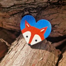 Fox Gift, Fox Pin, Fox Brooch, Fox Accessory, Mum Gift, Fox Jewellery