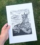 St Helen's Church, Limited Edition Lino Print in Black (A4)
