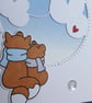 Husband Christmas Card - Foxes with Cloudy Sky - Image 6