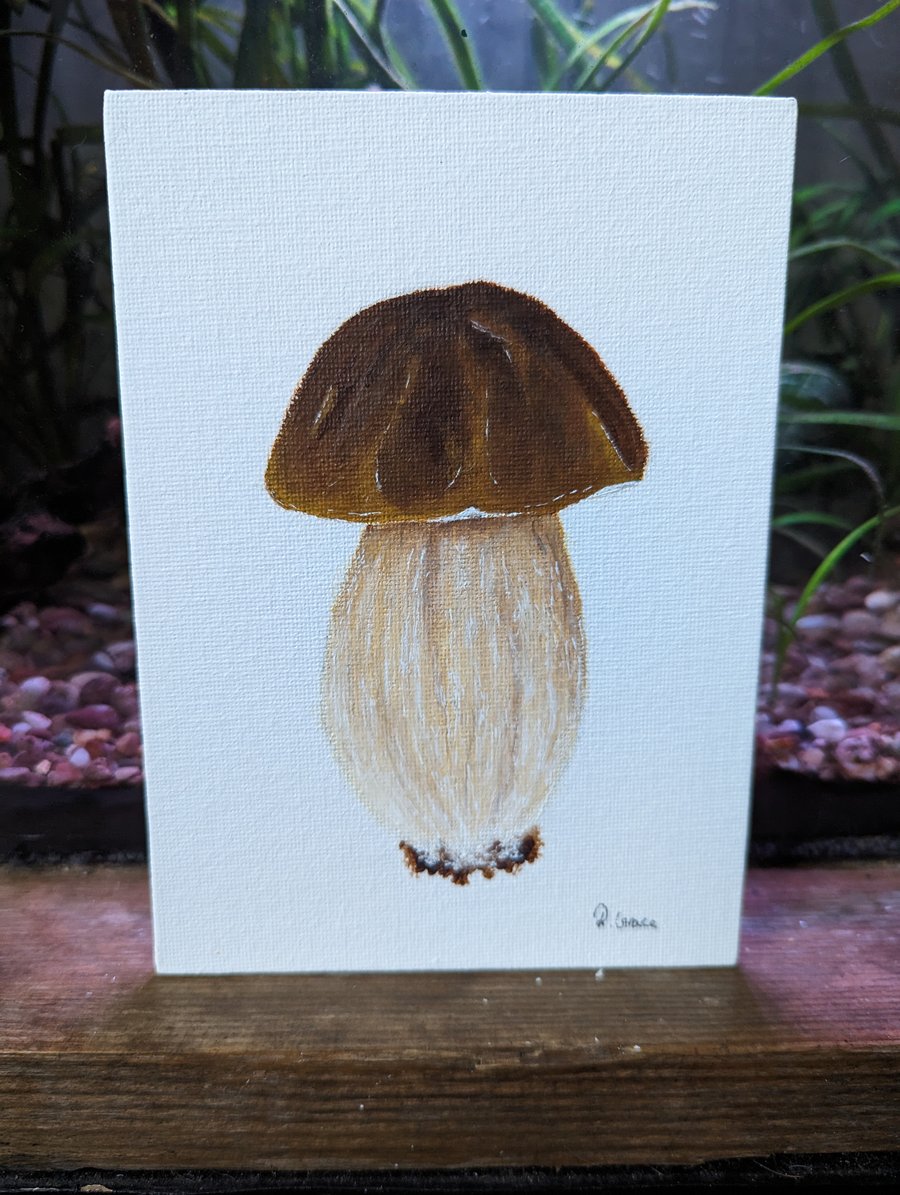 Penny Bun Mushroom Painting 