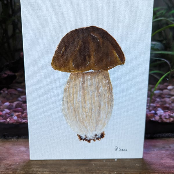 Penny Bun Mushroom Painting 