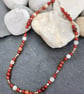 Carnelian stone necklace with sterling silver - Image 4
