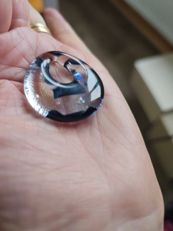 Fused Glass Teardrop Pendant - Medium