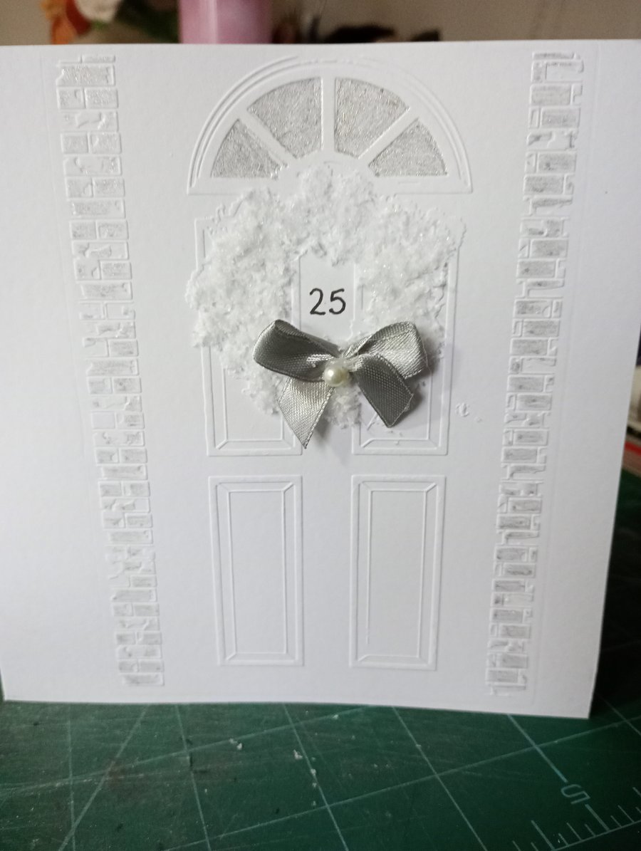 Pack of 4 quality front door Christmas cards 