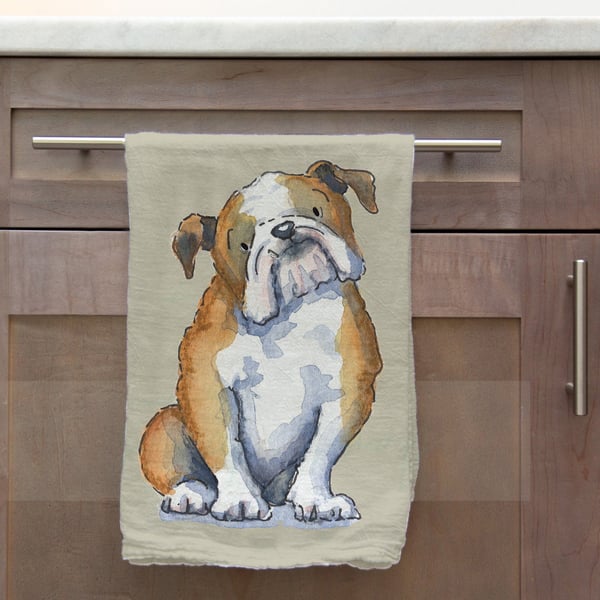 Bulldog Tea Towel