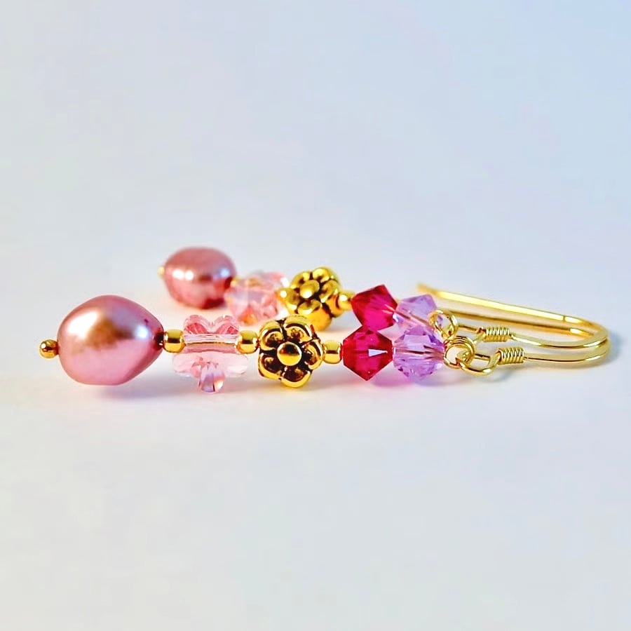Pearl And Crystal Bracelet, Earrings, Anniversary, Mother's Day Gifts For Her