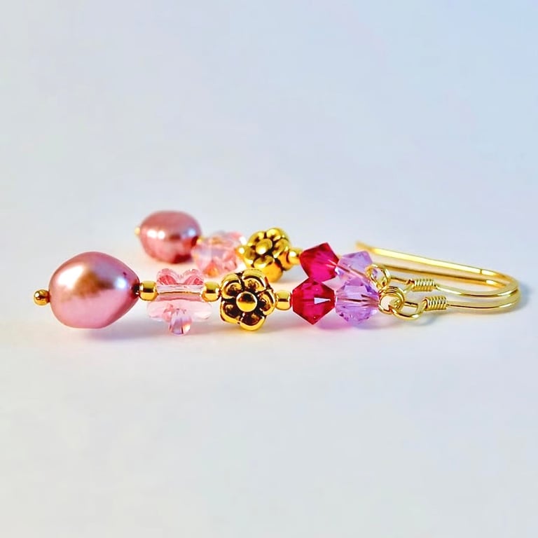 Pearl And Crystal Bracelet, Earrings, Anniversary, Mother's Day Gifts For Her