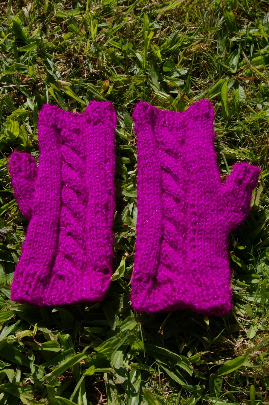 Fingerless Mittens Knitting Pattern Folksy