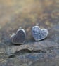 Tiny Silver Heart Studs - Image 2