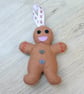 Festive Felt Gingerbread Man Hanging Christmas Tree Decoration - Image 2