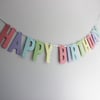 Pastel Happy Birthday Banner