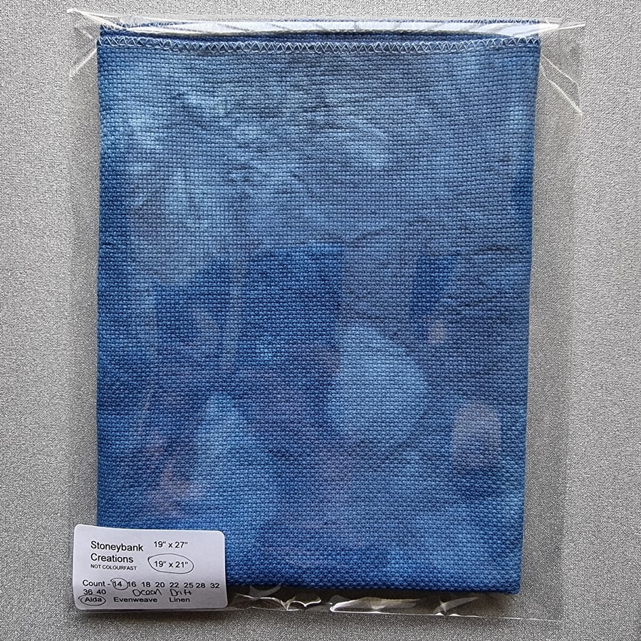 Zweigart Hand Dyed Cross Stitch Fabric Ocean Drift