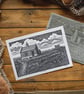 The Watchhouse - original linocut print - A4