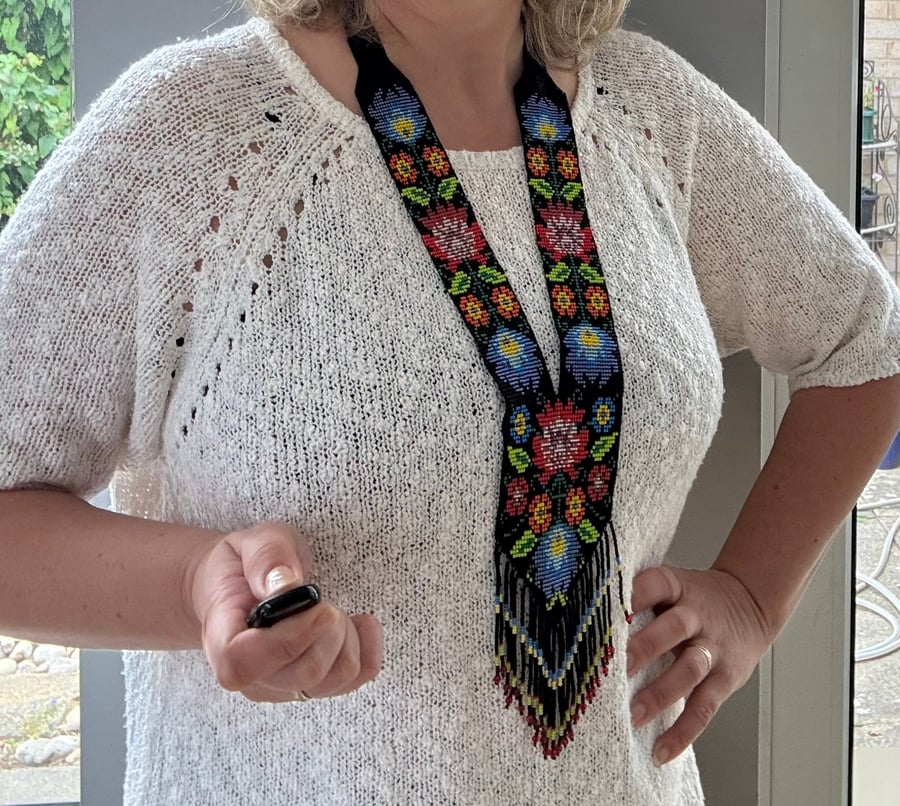 This necklace, known as gerdan in Ukrainian culture.