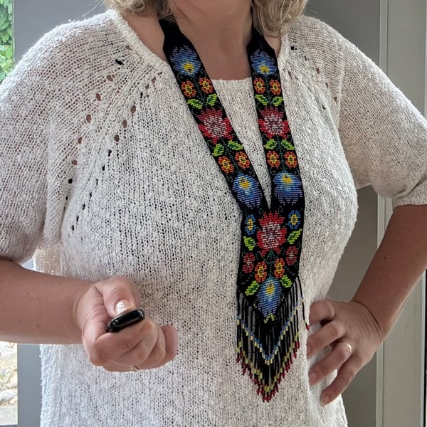 This necklace, known as gerdan in Ukrainian culture.