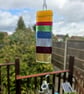 Rainbow fused glass suncatcher, bright colourful gift, fused glass art