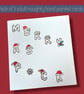 Pack of 3 adult Christmas cards, rude sweary cheeky naughty, hand painted  - Image 2