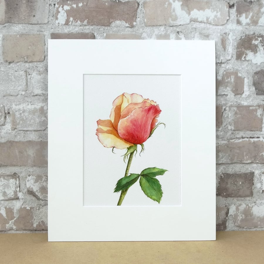  Original Painting Watercolour Rose Floral Art Painting 