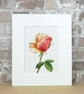  Original Painting Watercolour Rose Floral Art Painting  - Image 2