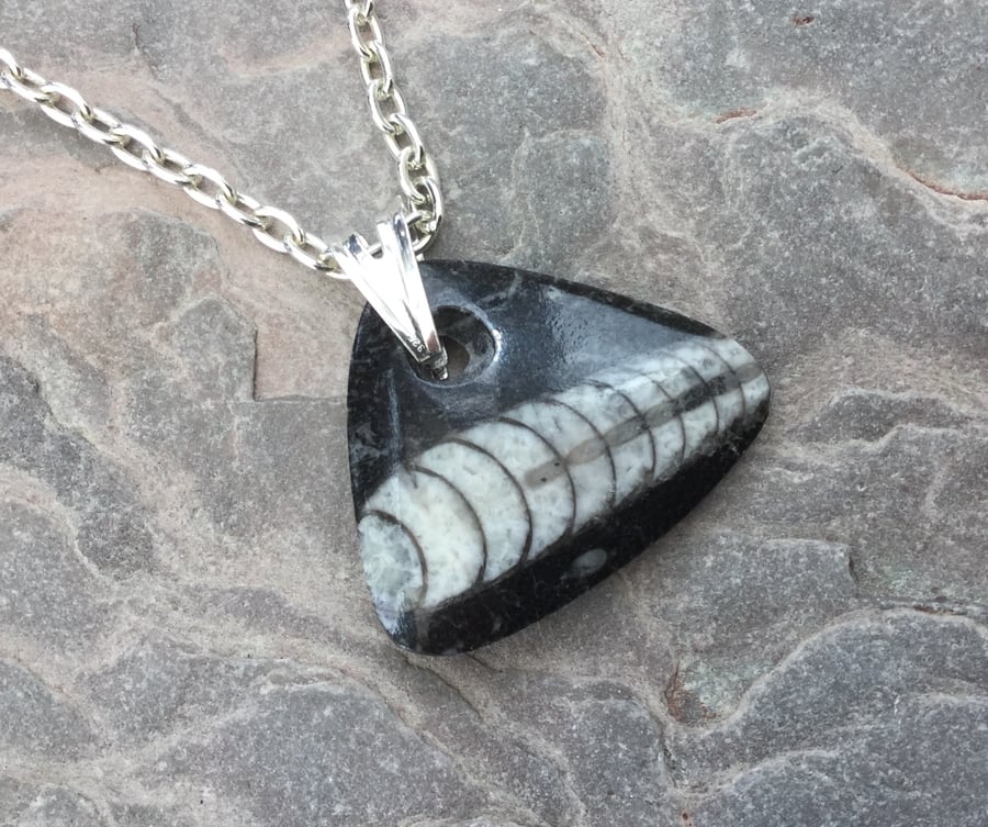 Special order for J.  Fossil Pendant with Sterling Silver P155
