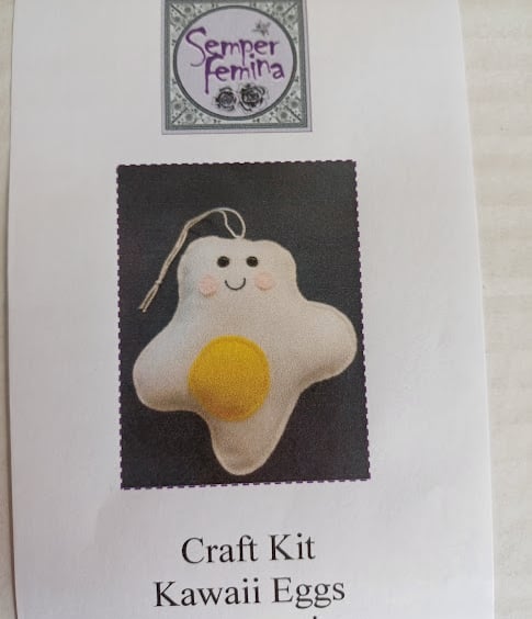 Kawaii Egg felt hand sewing craft kit