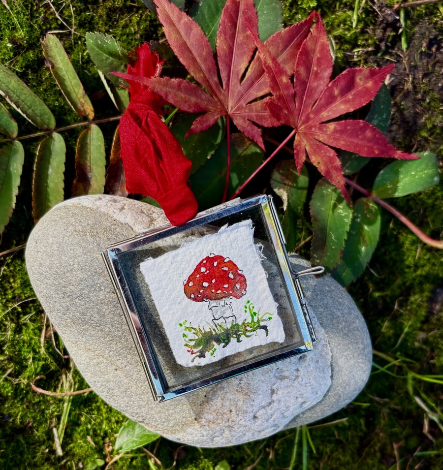 'Tiny Fly Agaric' original miniature watercolour