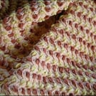 'Chestnut' Soft Cotton and Chenille Knit-Woven Scarf