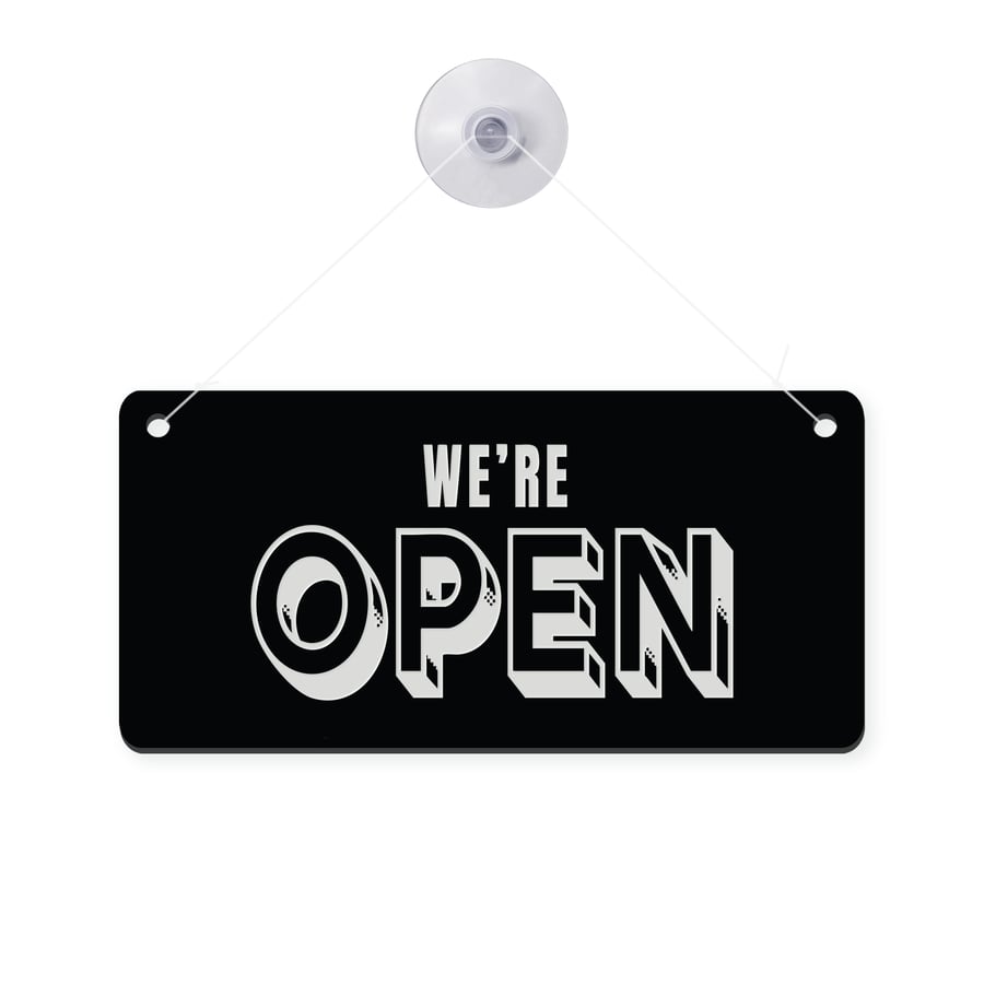 Open & Closed Hanging Shop Sign - Retro: Business Essentials, Shop Door Sign 