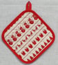 Pot holder, pan holder, quilted, Christmas