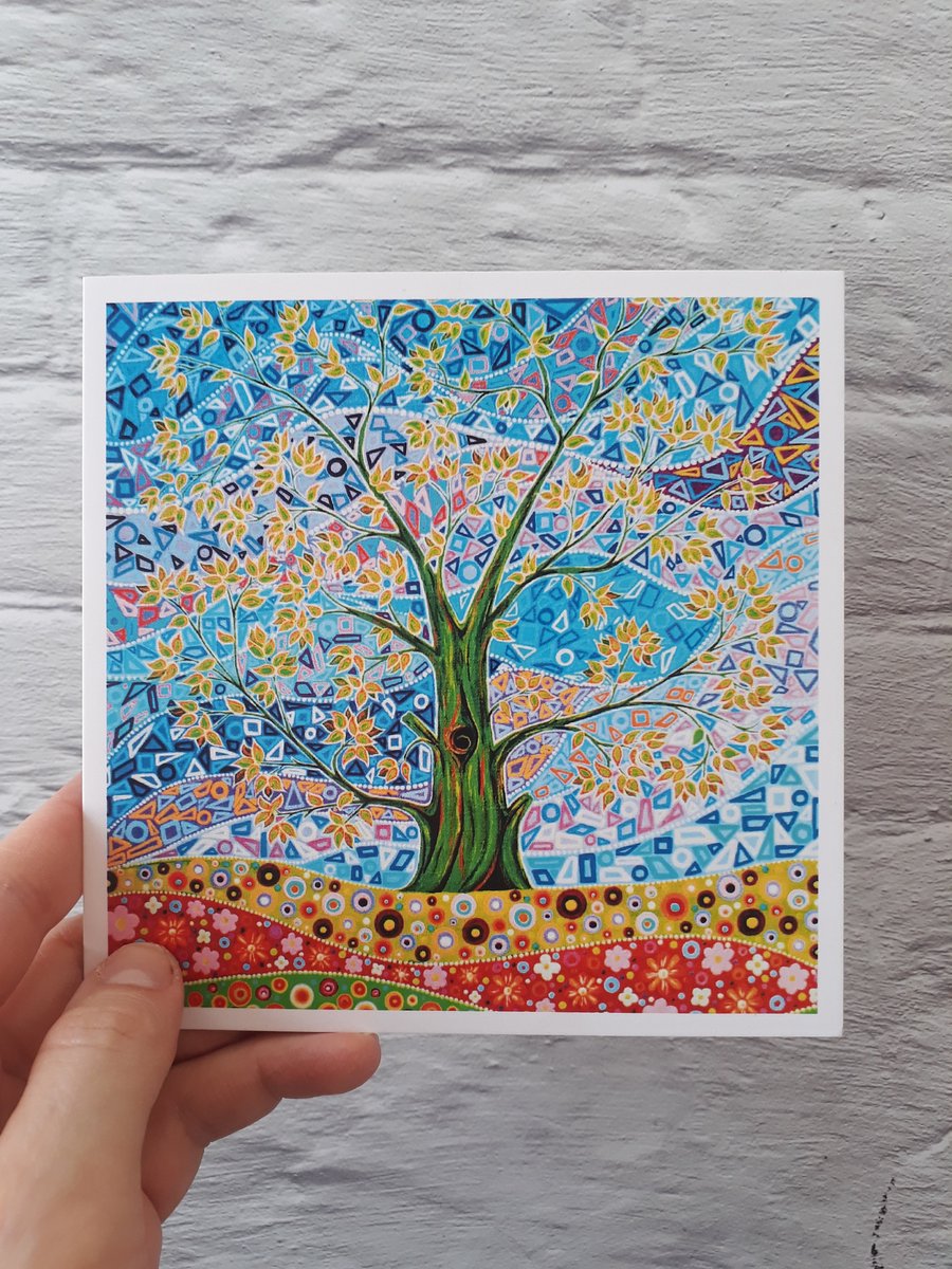 Tree of Life Birthday or Easter Art Card for Mum or Wife