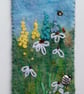 ,SUMMER ENDING, handmade, original, needle felted wool bookmark 