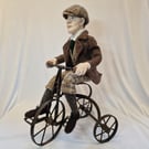 Peaky Biker - Large Wool Sculpture by Furzie