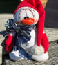 Handmade Polar Fleece Snowman Soft Toy Decor 