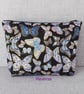 Large zipped pouch, project bag, cosmetic bag, butterflies - Image 8