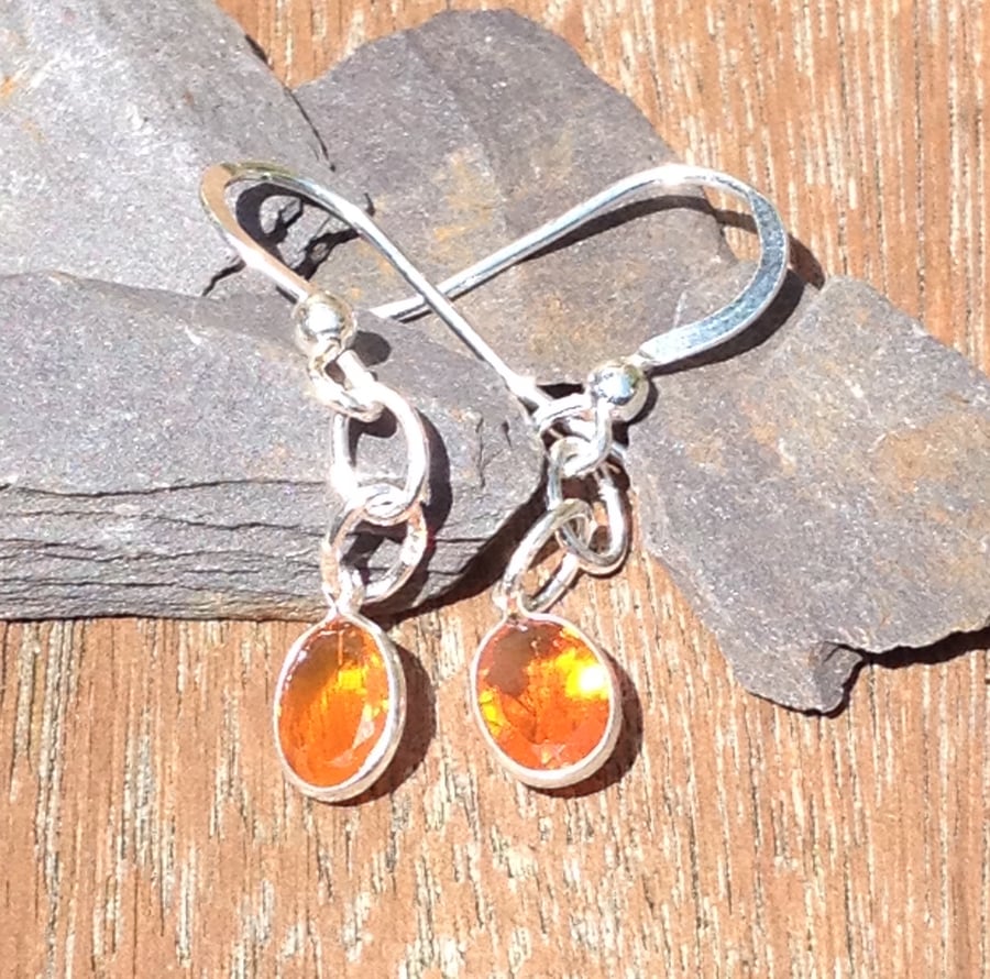 Golden Fire Opal earrings