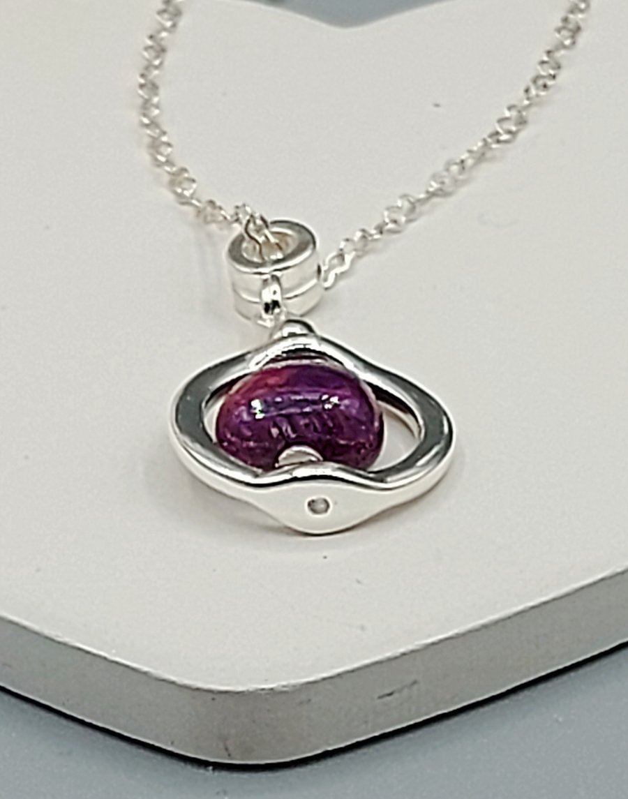 STERLING SILVER RUBY PENDANT NECKLACE   RUBY PENDANT NECKLACE