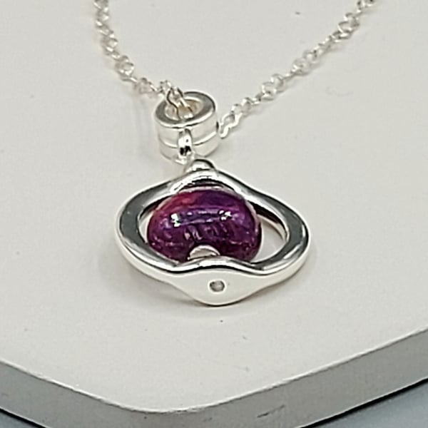STERLING SILVER RUBY PENDANT NECKLACE   RUBY PENDANT NECKLACE