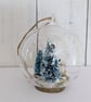 Glass Bauble Christmas Decoration with Cottage Scene - Image 3