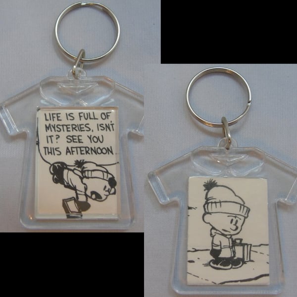 Seconds Sunday - T-shirt Keyring - Calvin & Hobbes