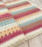 Pink Baby Blanket - Handmade - Crochet - New Baby Keepsake Gift