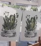 'The Promise of Tulips', Two Block Lino Print in Black and Green on Hosho Paper - Image 3