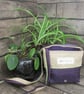 Upcycled Coffee Sack - Mini Shoulder Bag - Purple floral - Image 2