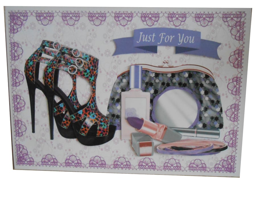 Animal Print shoes and Makeup Purse - birthday 3D