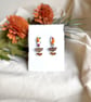 Tiered Geometric Half Moon Autumn Earrings - Image 4