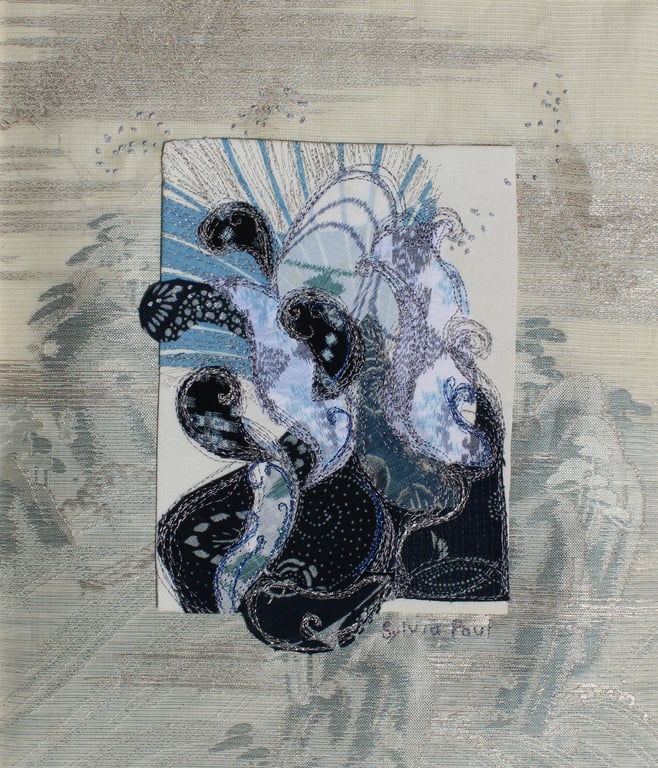 Japanese Splash Textile Art